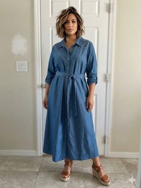 GIVEN KALE Women's  Denim Dress‎ Size 3X